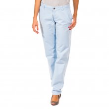 Long straight-cut trousers with hems 31694100 woman