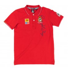 Children's short-sleeved polo shirt with lapel collar 37700054