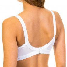 Women's wireless bra with cups and lace fabric P001Z
