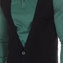 Men's V-neck vest with button closure BEH0224