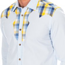 Men's long sleeve lapel collar shirt BFH0390