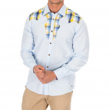 Men's long sleeve lapel collar shirt BFH0390