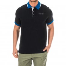 Men's short-sleeved polo shirt with contrast lapel collar HMX1005D