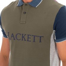 Men's short-sleeved polo shirt with lapel collar HM561969