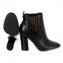Women's round toe heeled ankle boots FLLUN3LEA10