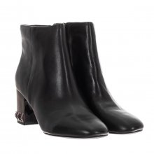 Heeled ankle boots with side zipper closure FLBIC3LEA09 woman