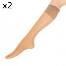 Pack-2 long elastic cut socks JOY20D women