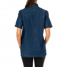 Women's short sleeve lapel collar shirt LWC007