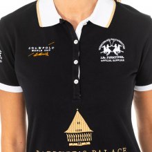 Women's short-sleeved polo shirt with lapel collar 2WPH29