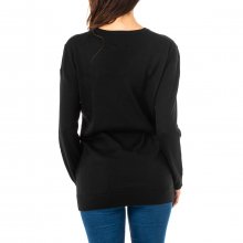 Women's long-sleeved V-neck sweater KWS301