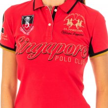 Women's short-sleeved polo shirt with lapel collar 2WP125