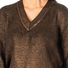 Women's long sleeve V-neck sweater KWS005