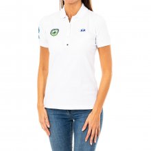 Women's short-sleeved polo shirt with lapel collar 2WPH67