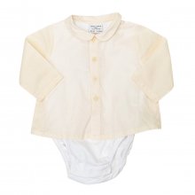 Baby bodysuit with long sleeve shirt 17I07504