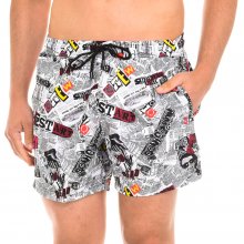 Men's swimsuit with drawstring and mesh lining JFSS19SW06-NEWS-MULTICOLOR