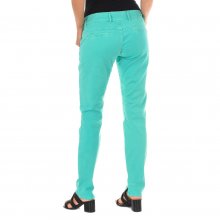 Pantalon Tejano Largo con bajos con corte estrecho 70DBF0361-G131 mujer