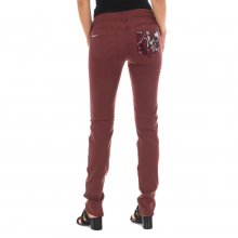 Long jean pants with narrow cut hems 10DBF0475-B088 woman