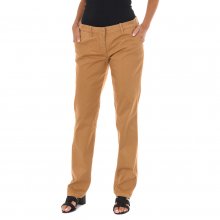 Pantalon Largo estilo chino con bajos rectos 70DBF0028-G069 mujer