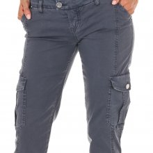 Pantalon Largo con bajos de corte estrecho y goma 70DBF0646-R216 mujer