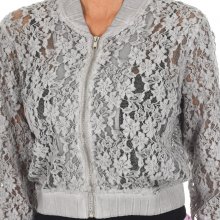 Women's Long Sleeve Lace and Mesh Fabric Jacket 10DGA0622-P335