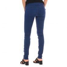 Long denim pants made of elastic fabric 10DBF0312-G291 woman
