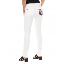Long jean pants with narrow cut hems 10DBF0475-B088 woman
