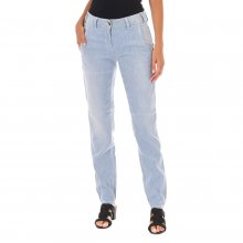 Pantalon Largo estilo chino con bajos estrechos 70DBF0196 mujer