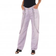 Pantalon Tejano Largo con bajos con corte recto 10DTU0010-G036 mujer