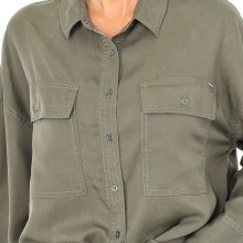 Women's long-sleeved shirt with lapel collar W4010008A
