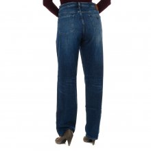Women's long worn effect denim pants 6Y5J15-5D2NZ