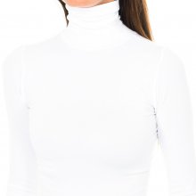 Camiseta manga larga Nevada cuello alto y tejido elástico 210277 mujer
