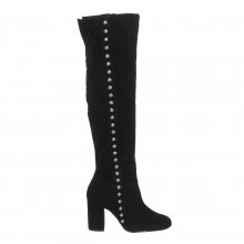 Suede finished leather heeled boots FLDAN3SUP11 woman
