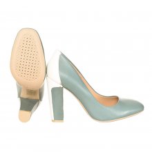 Leather heeled shoe with non-slip sole D32W4A-00085 woman