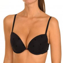 Women's padded underwired bra with microtulle sides O0BC18KA7Q0