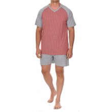Men's short-sleeved V-neck pajamas JJBCH5300