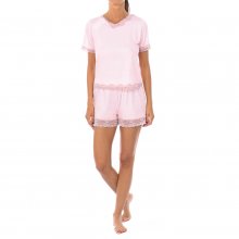 Women's short-sleeved round neck pajamas 1202