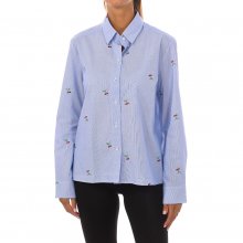 GY long-sleeved shirt with lapel collar 156092 women