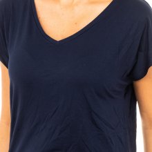 Camiseta de manga corta y cuello en pico 1487904682 mujer