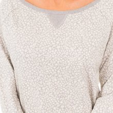 Long-sleeved boat neck sweatshirt 1487903217 woman