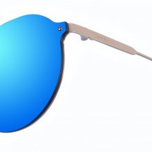 Gafas de sol de metal con forma ovalada LOURENZO unisex
