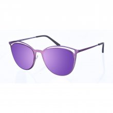Clarinha women's oval-shaped metal sunglasses