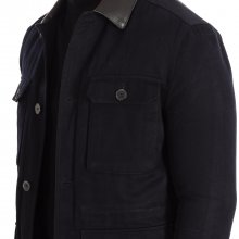 Abrigo de alta costura con cuello solapa de piel HDPAR19-HD310 hombre