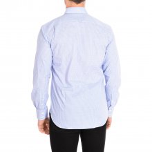 CHARME4 men's long sleeve lapel collar button closure shirt