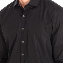 Slim long sleeve shirt with lapel collar POPELINE14 man