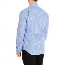 Men's long sleeve lapel collar button closure shirt NAIRN3