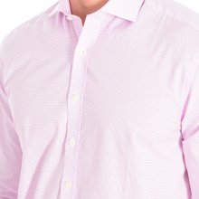 Men's long sleeve lapel collar button closure shirt BRUCE6