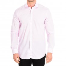 Men's long sleeve lapel collar button closure shirt BRUCE6