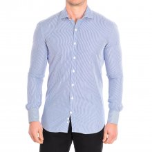 Men's long sleeve lapel collar button closure shirt FORFAR05