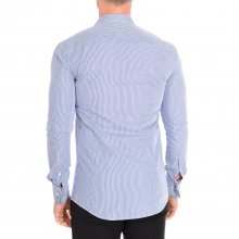 Men's long sleeve lapel collar button closure shirt FORFAR05