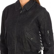 Women's lapel collar denim jacket 17S2JN012